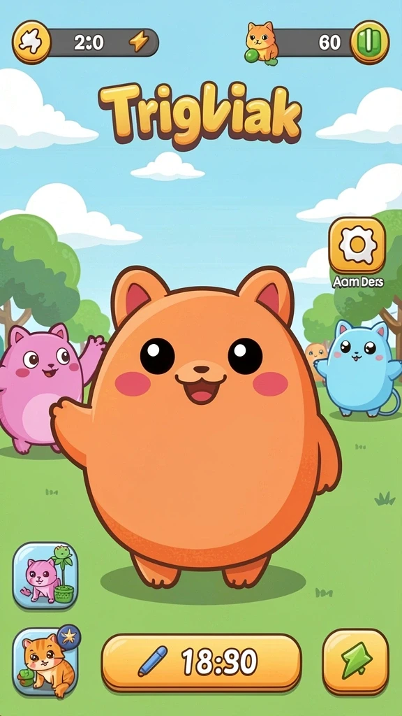 Tampilan awal game yang menarik dan intuitif.