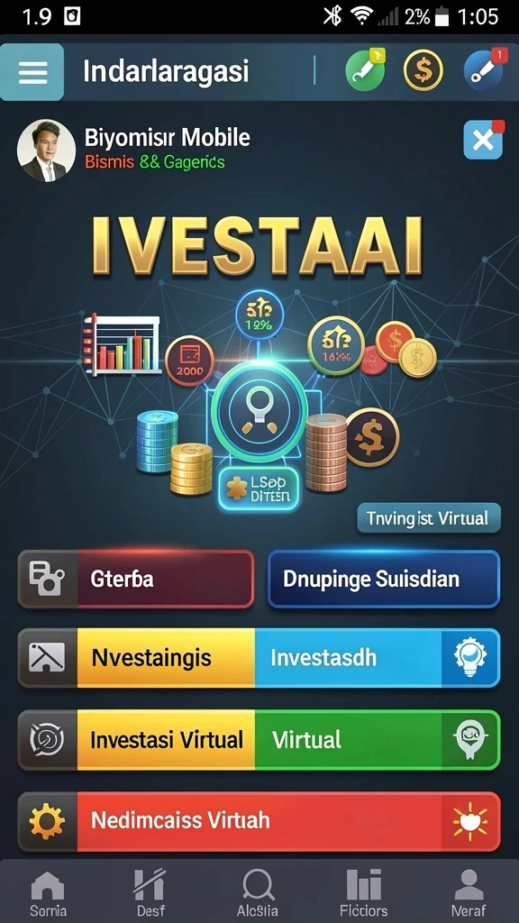 Screenshot menunjukkan menu karakter yang dapat dikustomisasi.
