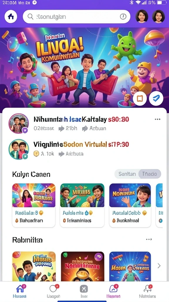 Tampilan layar awal HARGATOTO yang menarik.