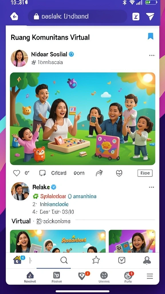 Interaksi sosial di dalam game yang seru.