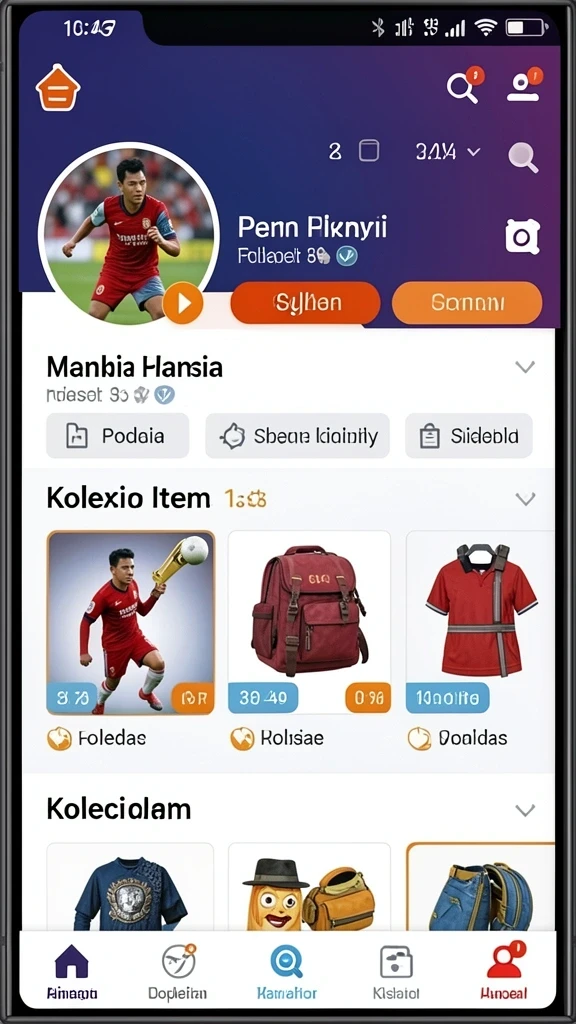 Fitur sosial untuk terhubung dengan pemain lain.