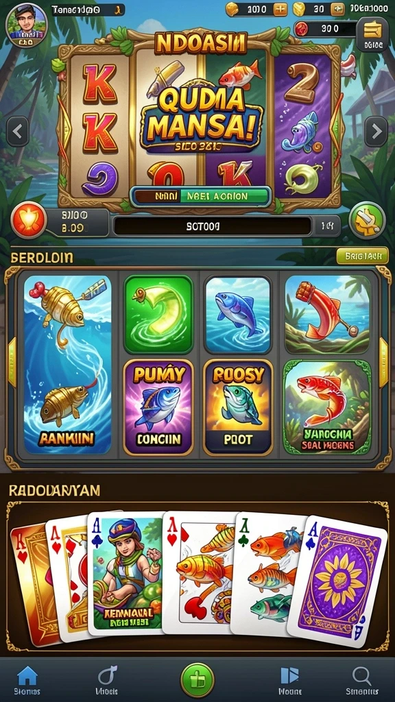 Tampilan antarmuka game yang mudah dinavigasi.
