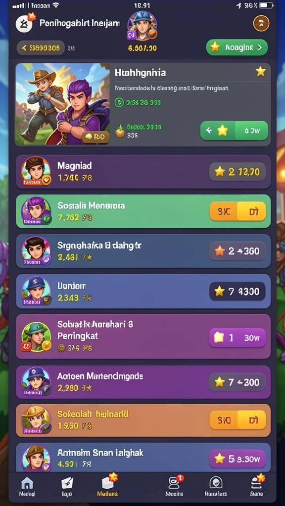 Screenshot menampilkan fitur bonus harian yang menggiurkan.