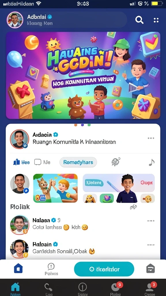 Fitur sosial yang memungkinkan interaksi antar pemain.