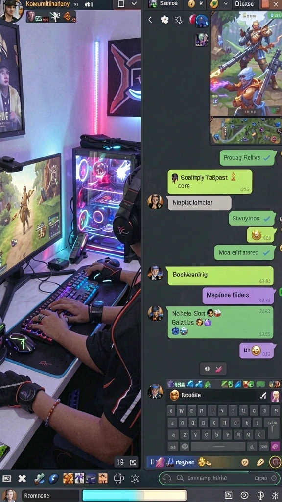 Screenshot menampilkan level menengah dengan latar belakang yang indah.