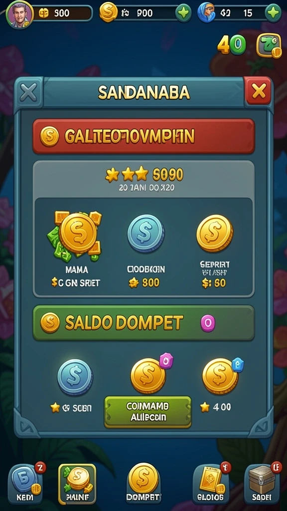 Menu pilihan tema slot yang bervariasi.