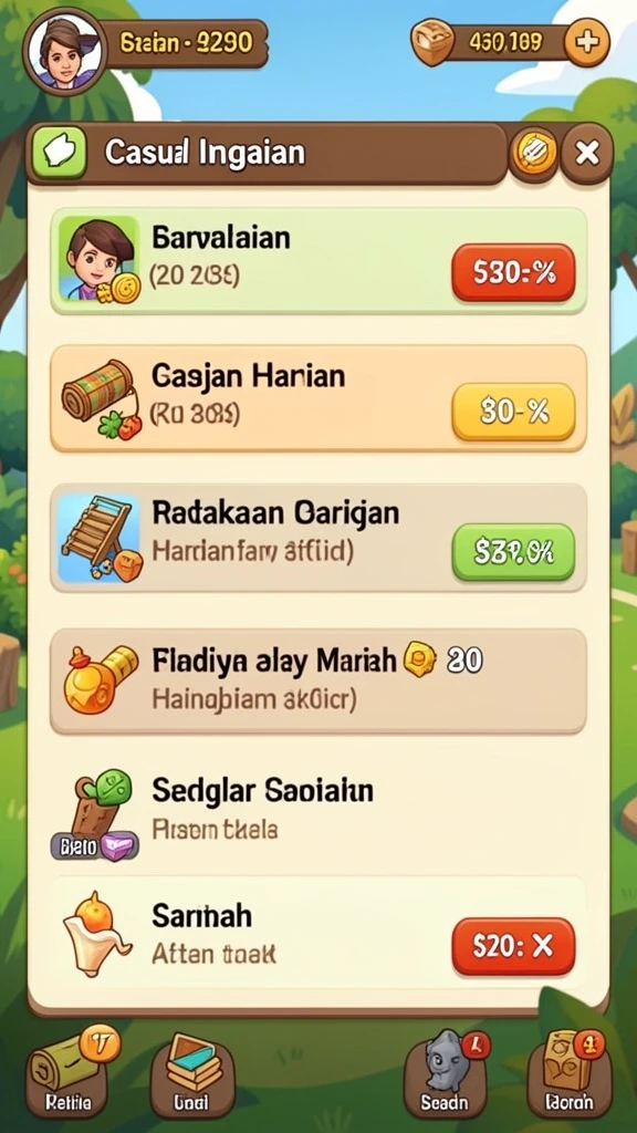 Karakter unik siap memulai petualangan.