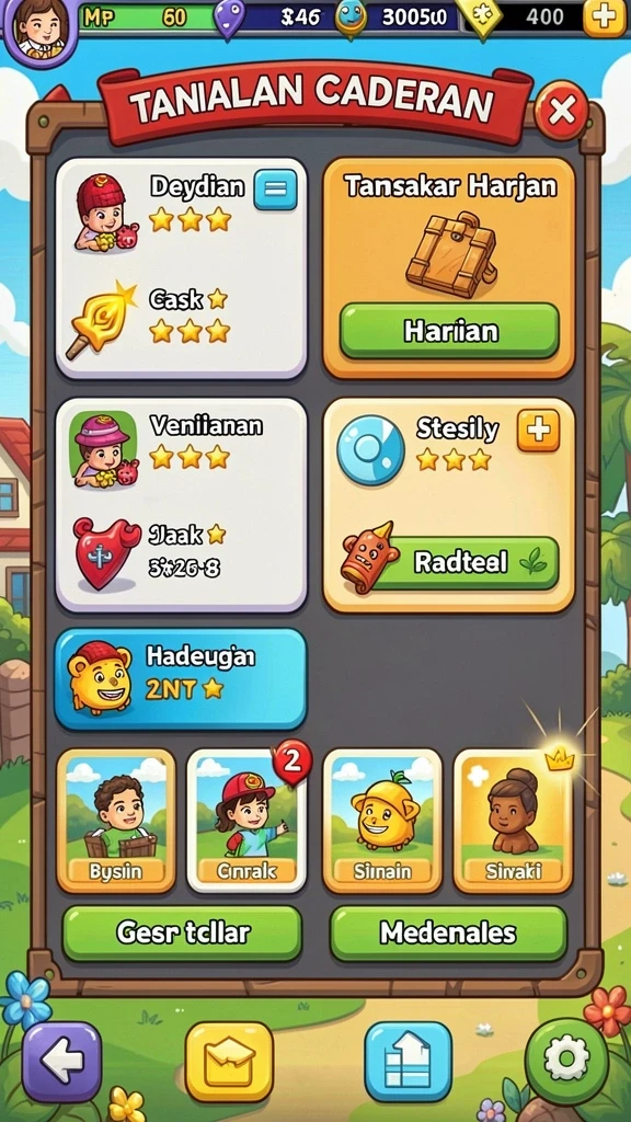 Tangkapan layar dari karakter yang sedang beraksi.